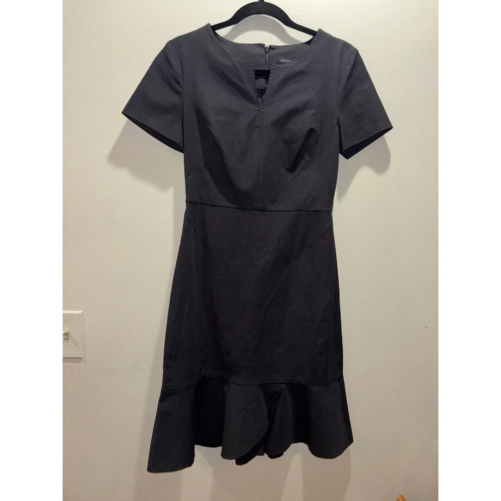 NWT Banana Republic Black Dress Women's Size 4 Short Sleeve Career Business $128